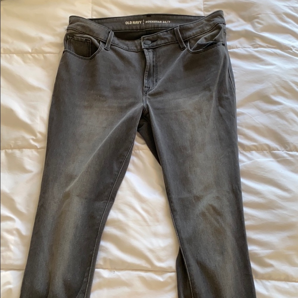 Old Navy Rockstar Skinny Jeans, Gray